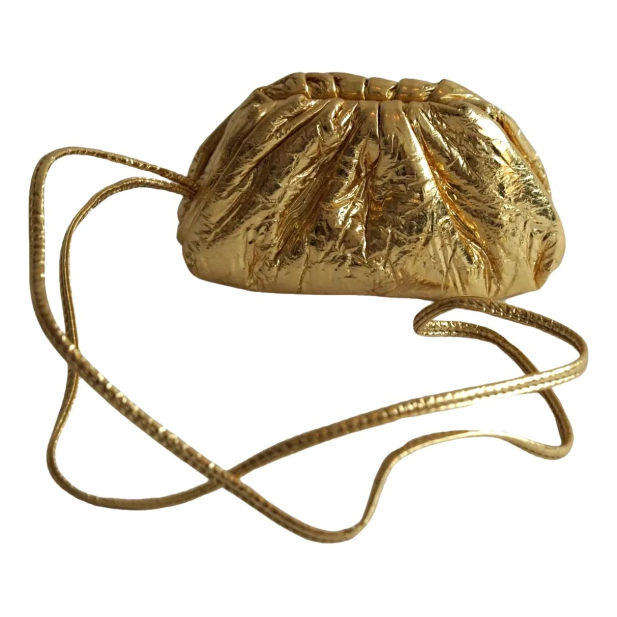 Pre-owned Bottega Veneta Pouch Leather Mini Bag In Gold
