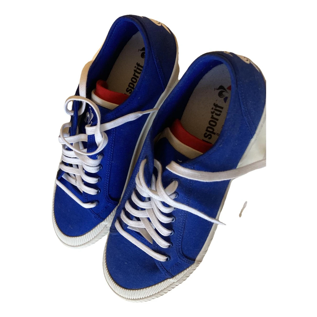 Pre-owned Le Coq Sportif Cloth Low Trainers In Blue