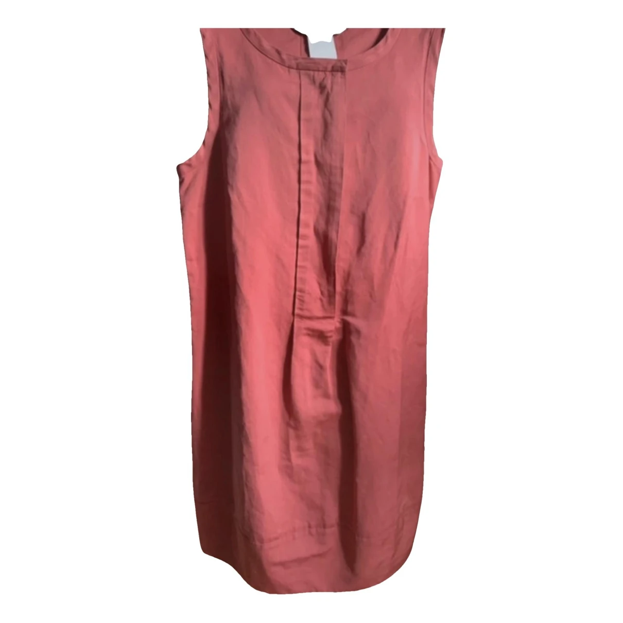 Pre-owned Max Mara Linen Mid-length Dress In Red
