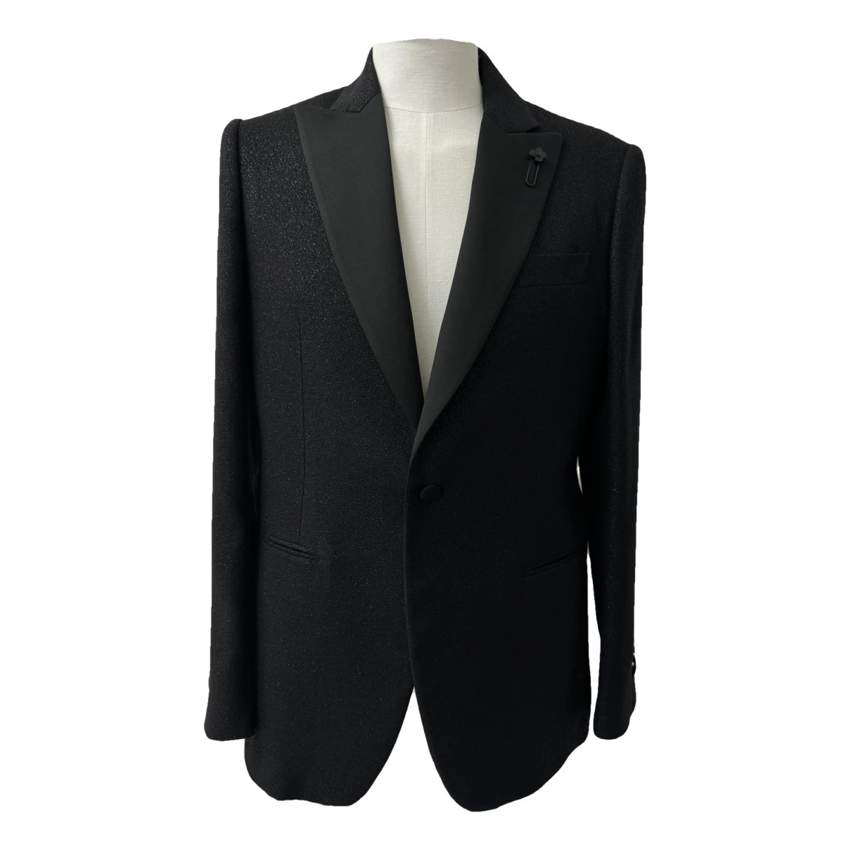 Pre-owned Lardini Wool Vest In Black