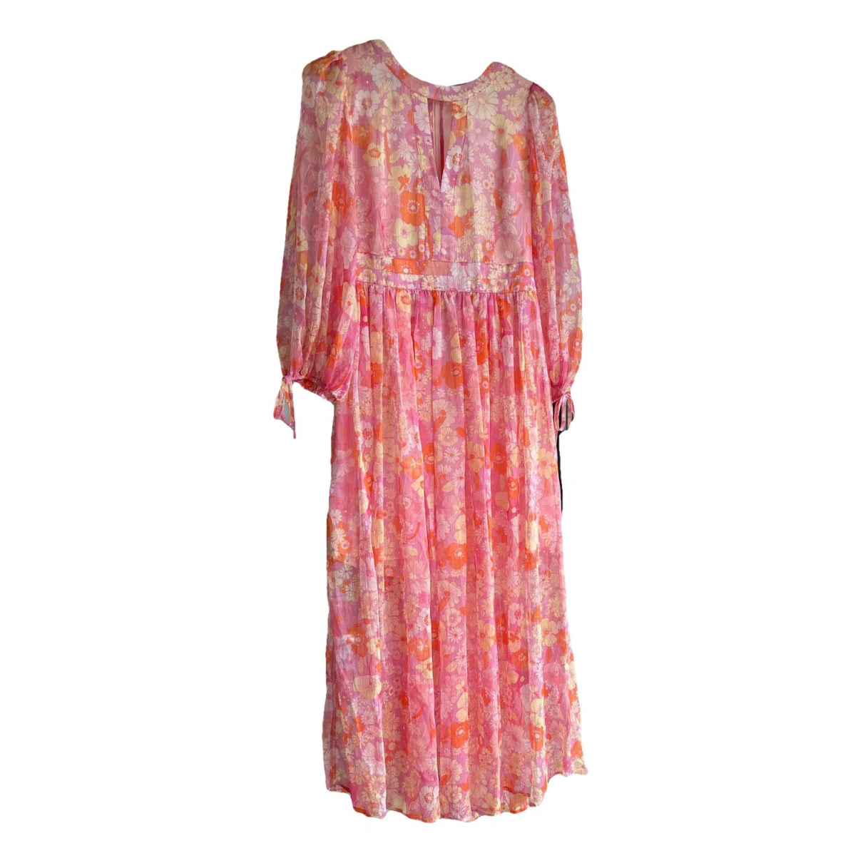 Pre-owned Maje Spring Summer 2021 Maxi Dress In Pink