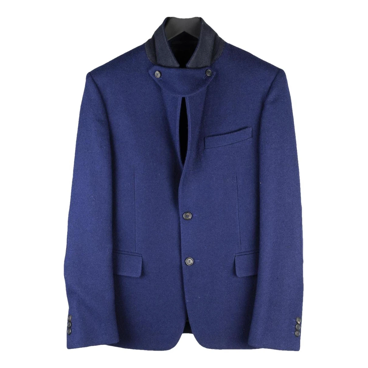 Pre-owned Prada Wool Jacket In Blue