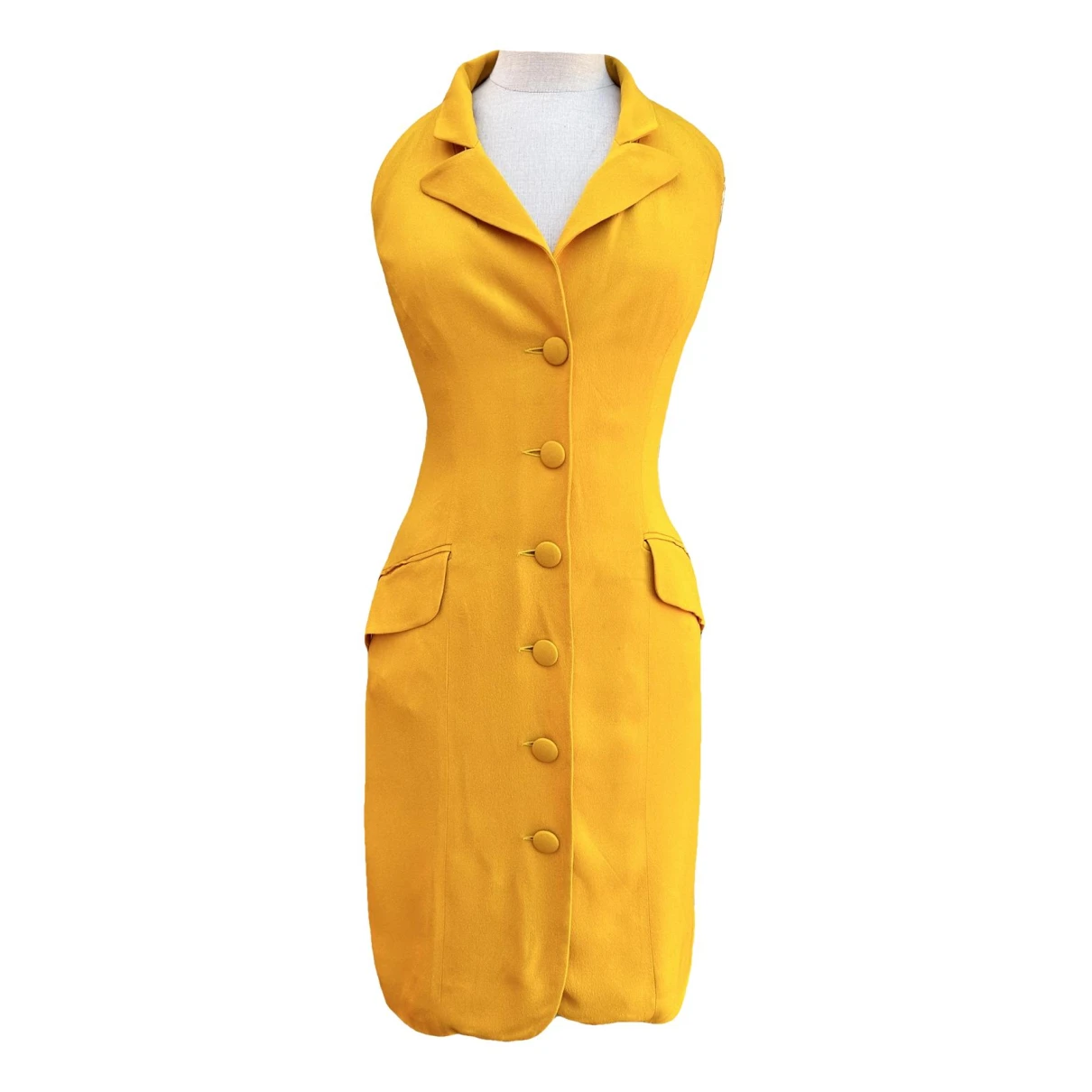 Pre-owned Moschino Cheap And Chic Mini Dress In Yellow