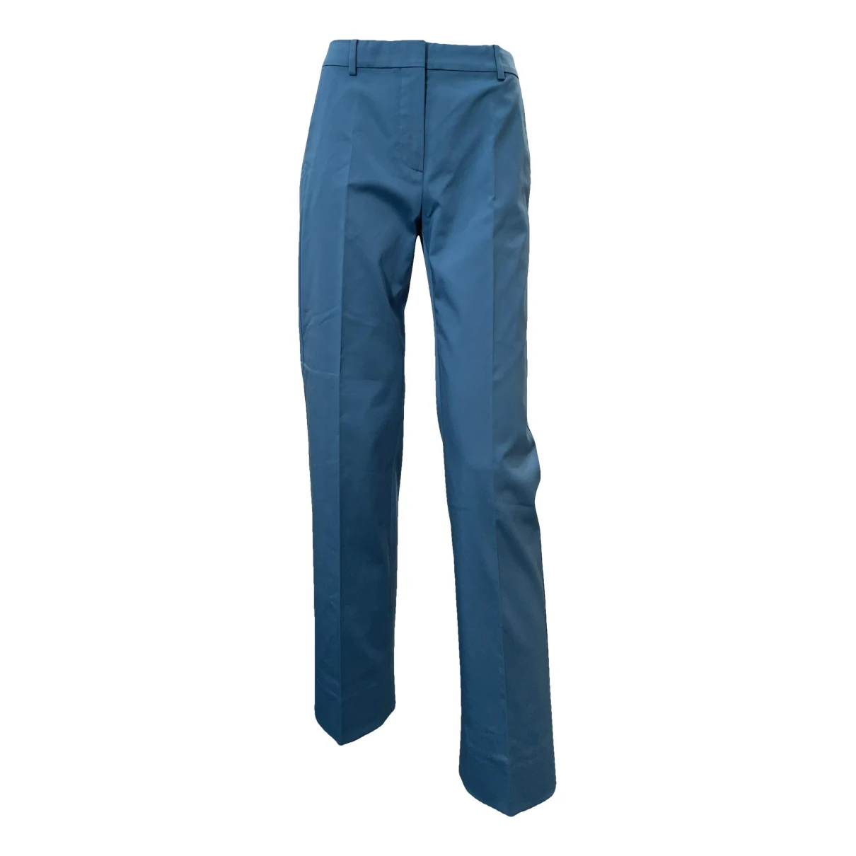 Pre-owned Max Mara Straight Pants In Turquoise
