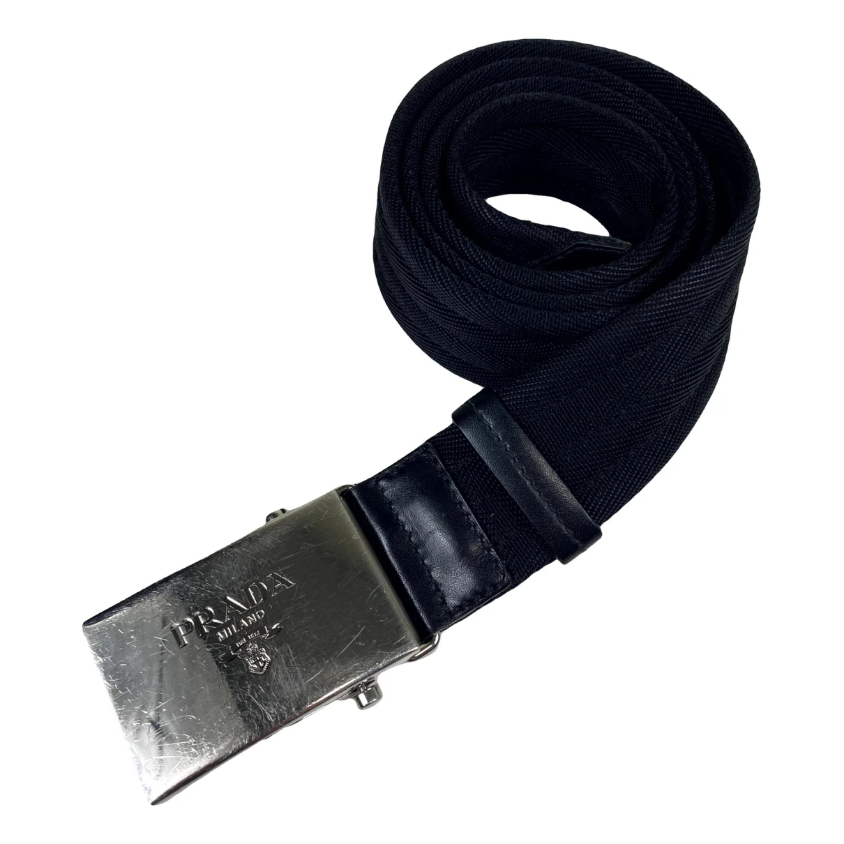 Pre-owned Prada Cloth Belt In Black