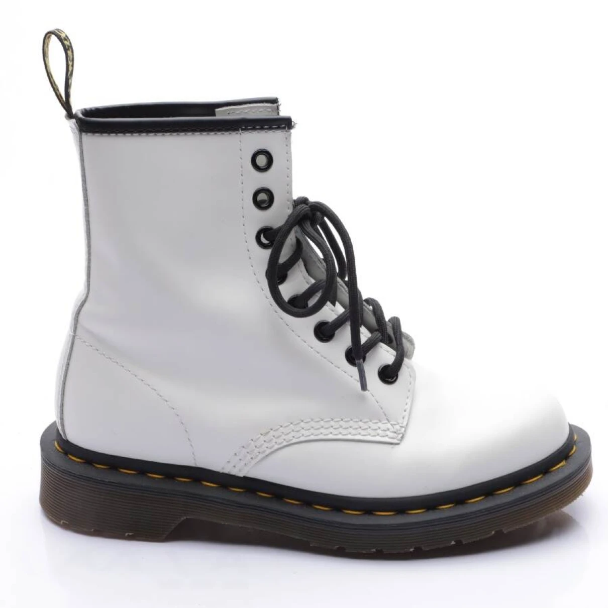 Pre-owned Dr. Martens' Leather Trainers In White