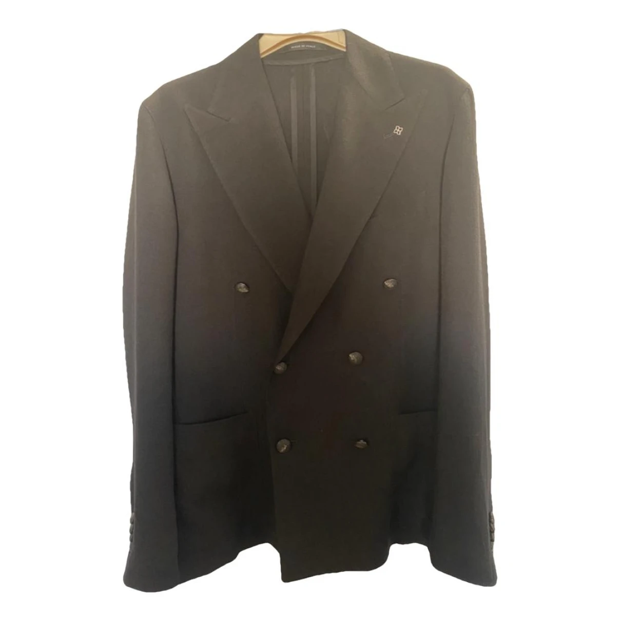 Pre-owned Tagliatore Linen Vest In Black