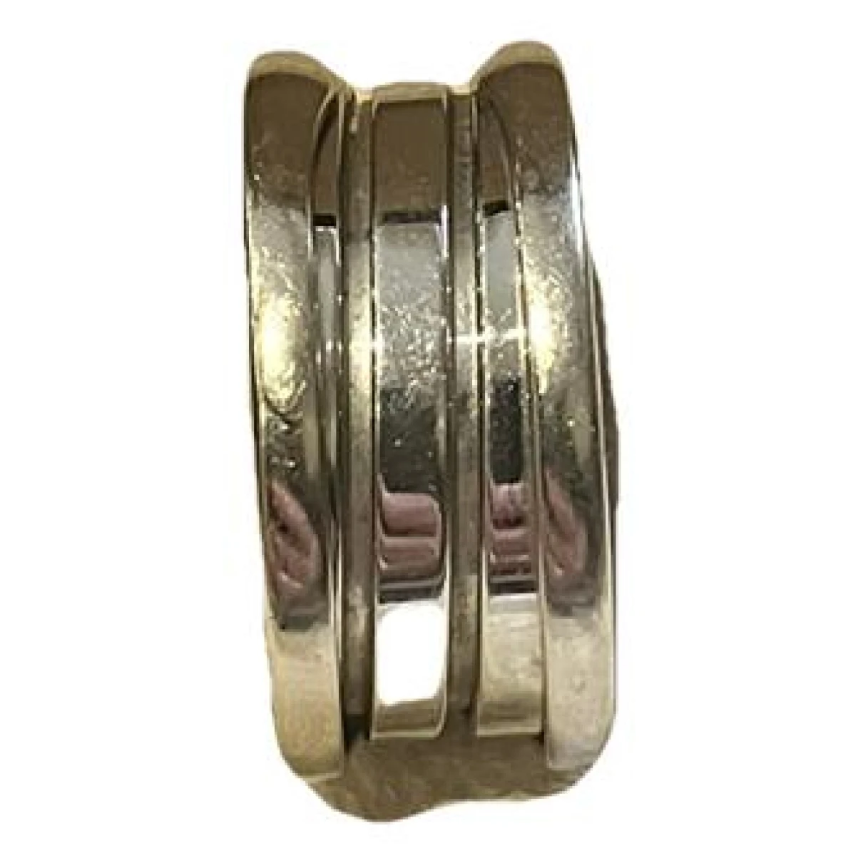 Pre-owned Bvlgari B.zero1 White Gold Ring In Silver