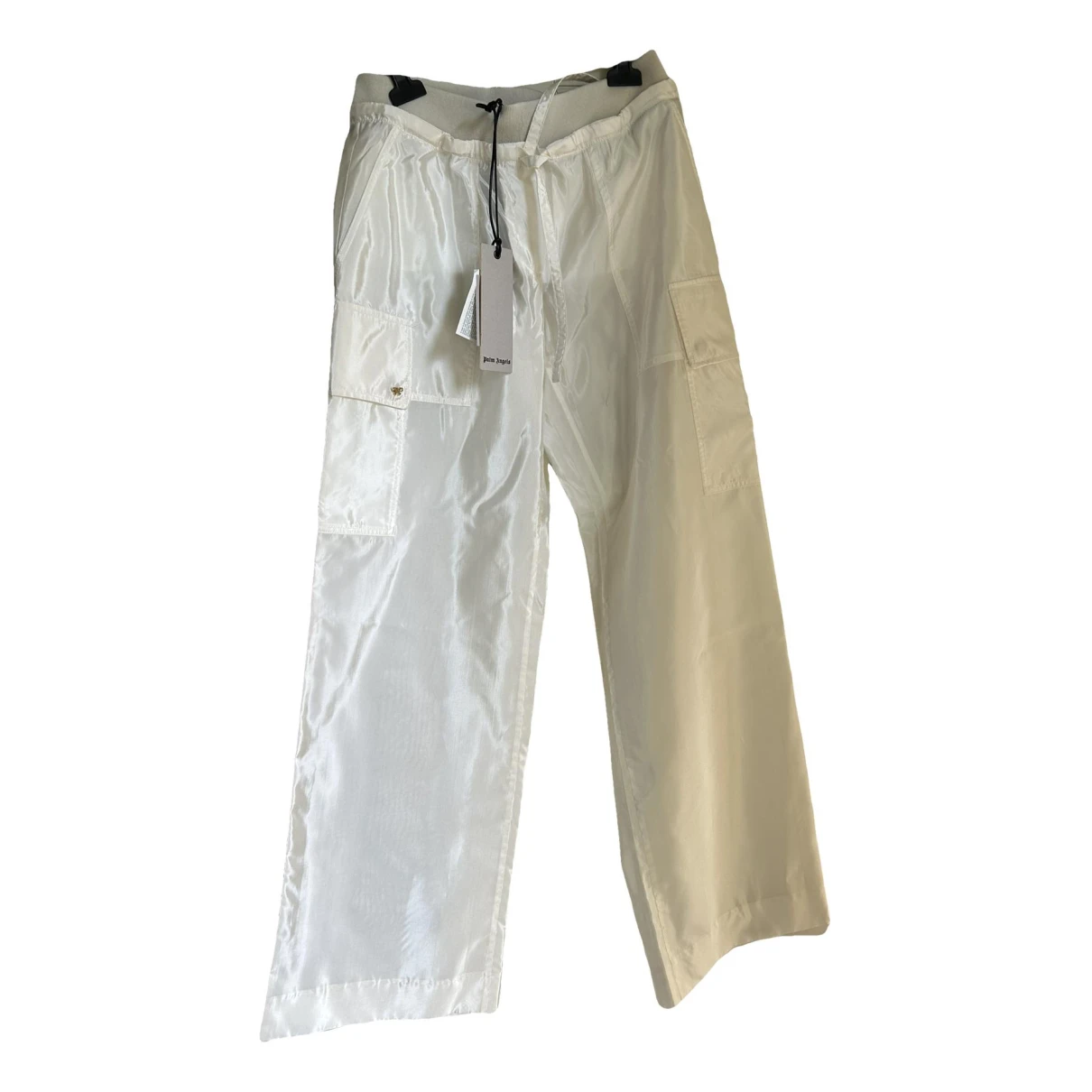 Pre-owned Palm Angels Straight Pants In White