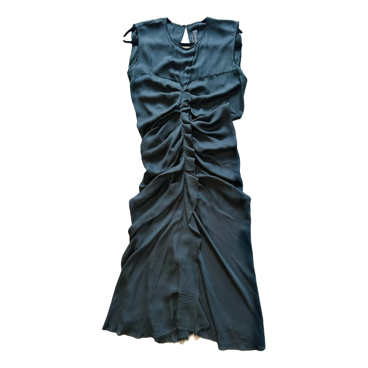 Pre-owned Isabel Marant Silk Mid-length Dress In Green