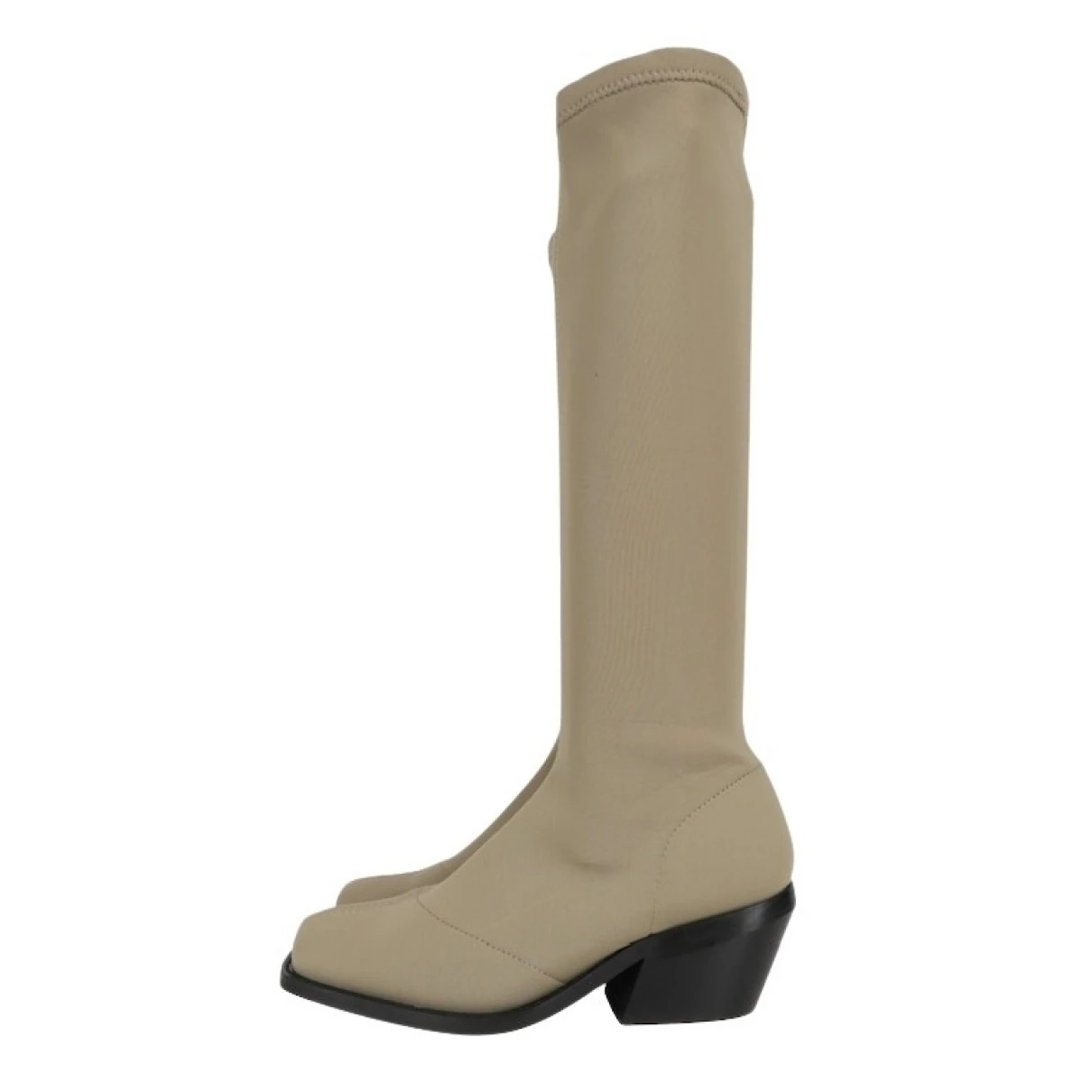 Pre-owned Holzweiler Cloth Boots In Beige