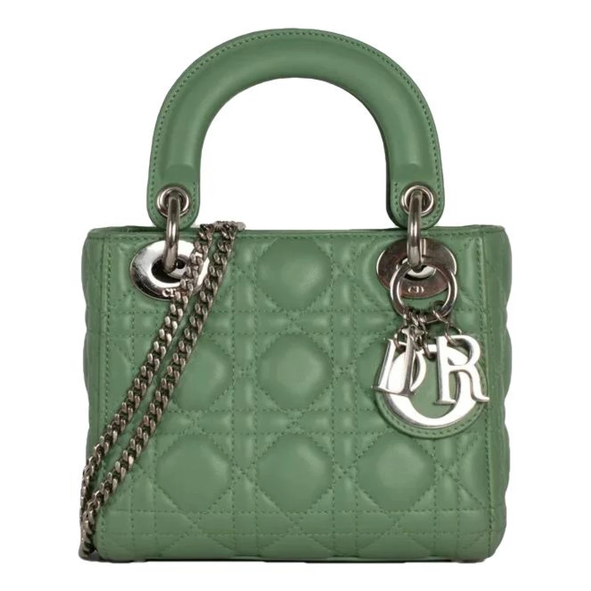 Pre-owned Dior Leather Handbag In Green