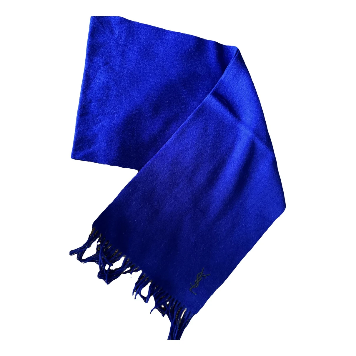 Pre-owned Saint Laurent Wool Scarf In Blue