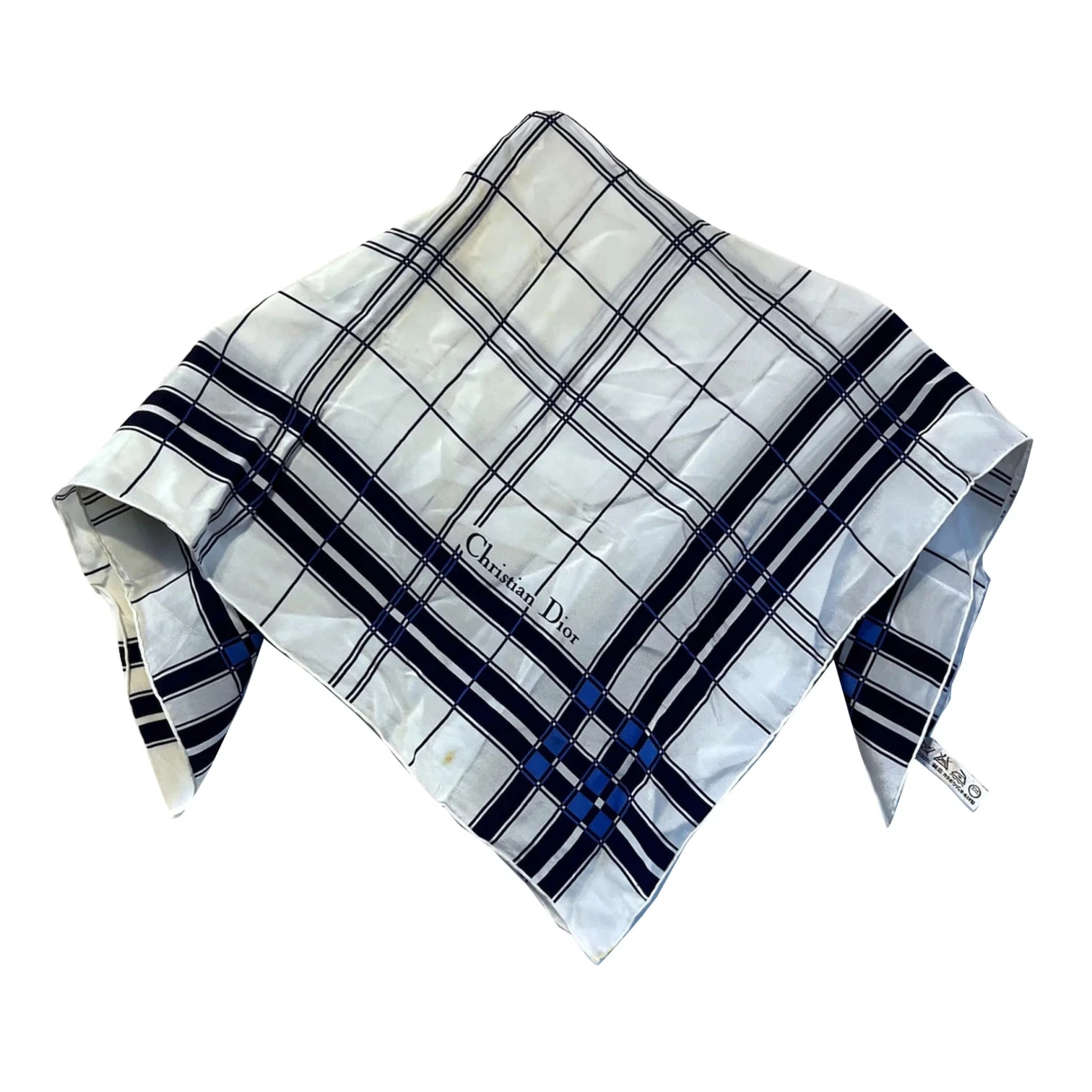 Pre-owned Dior Silk Scarf In White