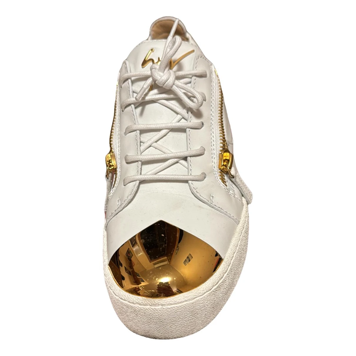 Pre-owned Giuseppe Zanotti Leather Lace Ups In White