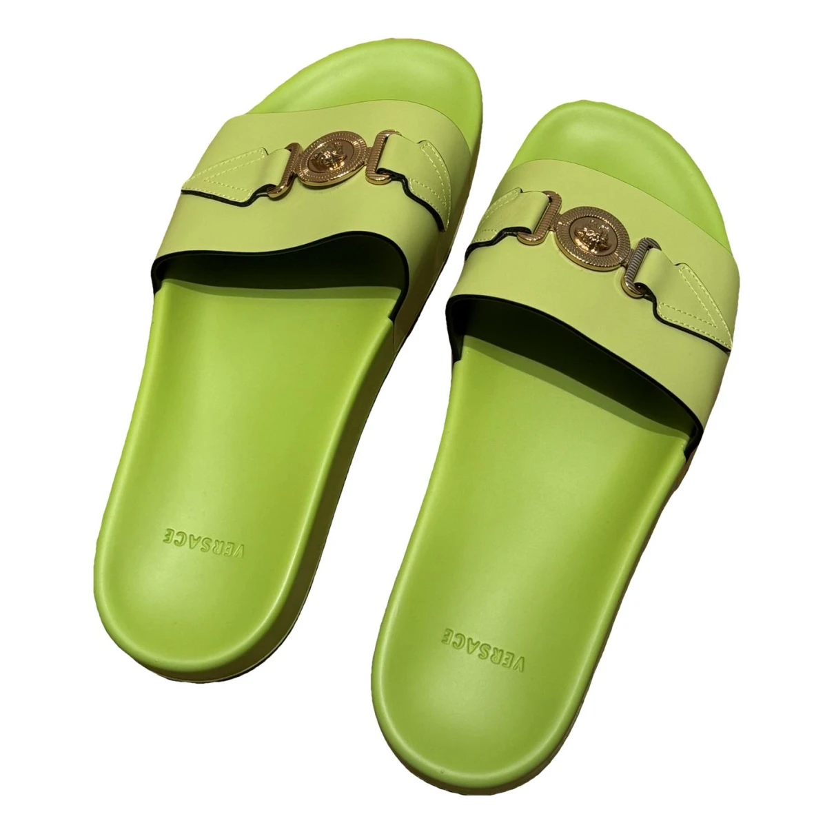 Pre-owned Versace Sandals In Green