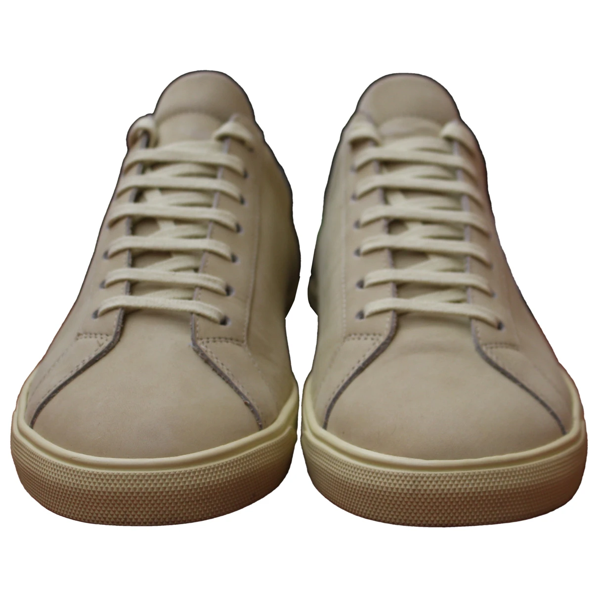 Pre-owned Saint Laurent Leather Low Trainers In Beige