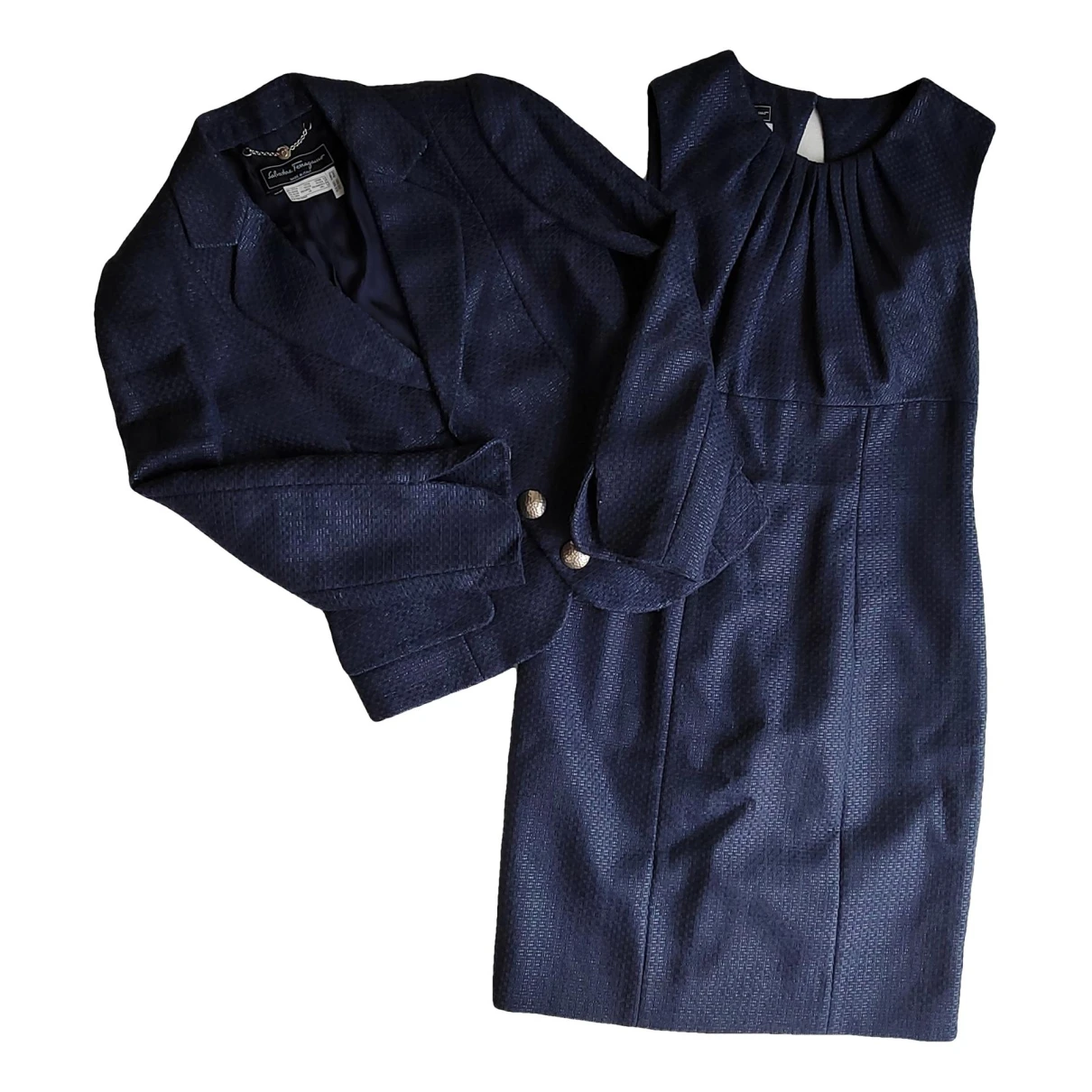 Pre-owned Ferragamo Suit Jacket In Blue