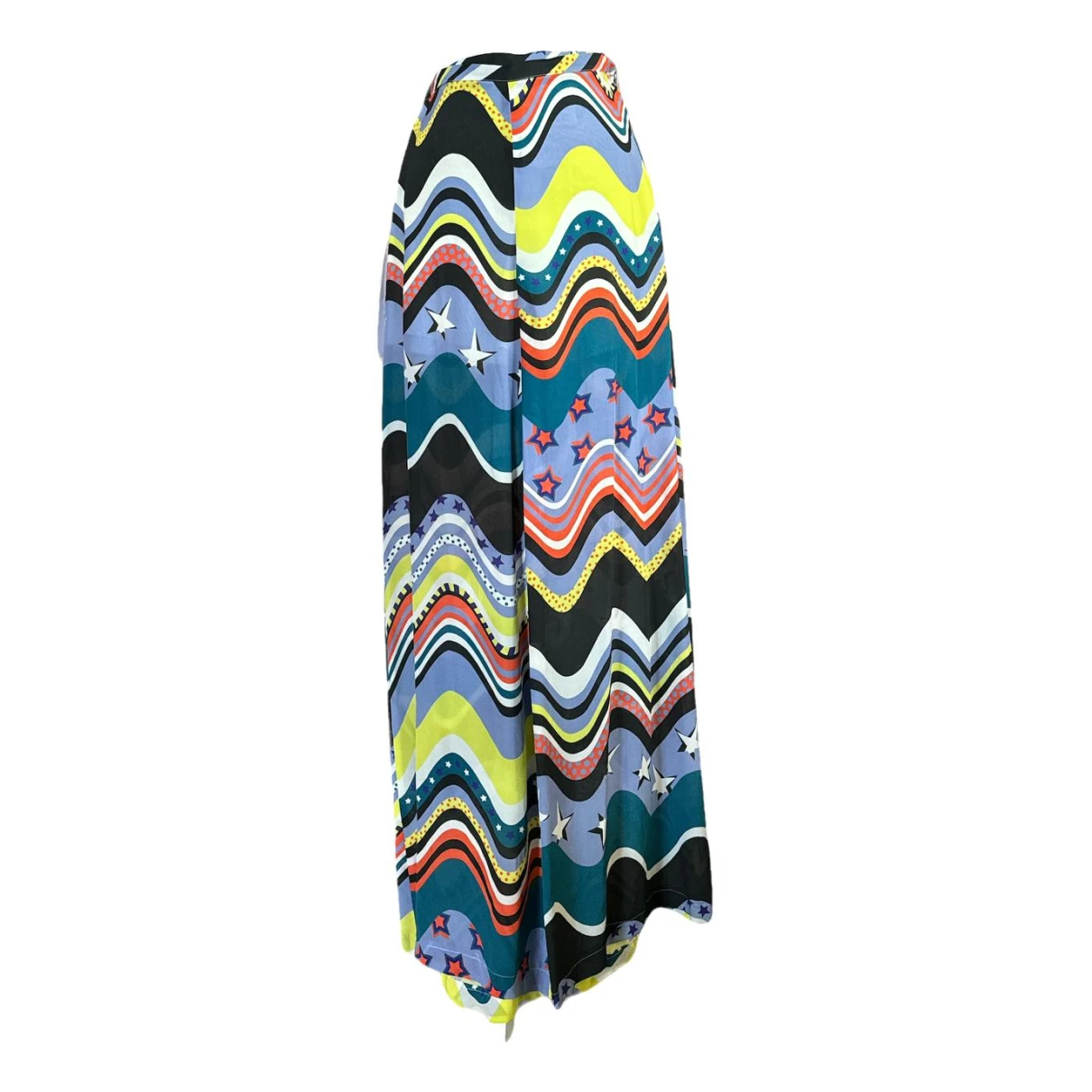 Pre-owned M Missoni Silk Large Pants In Multicolour