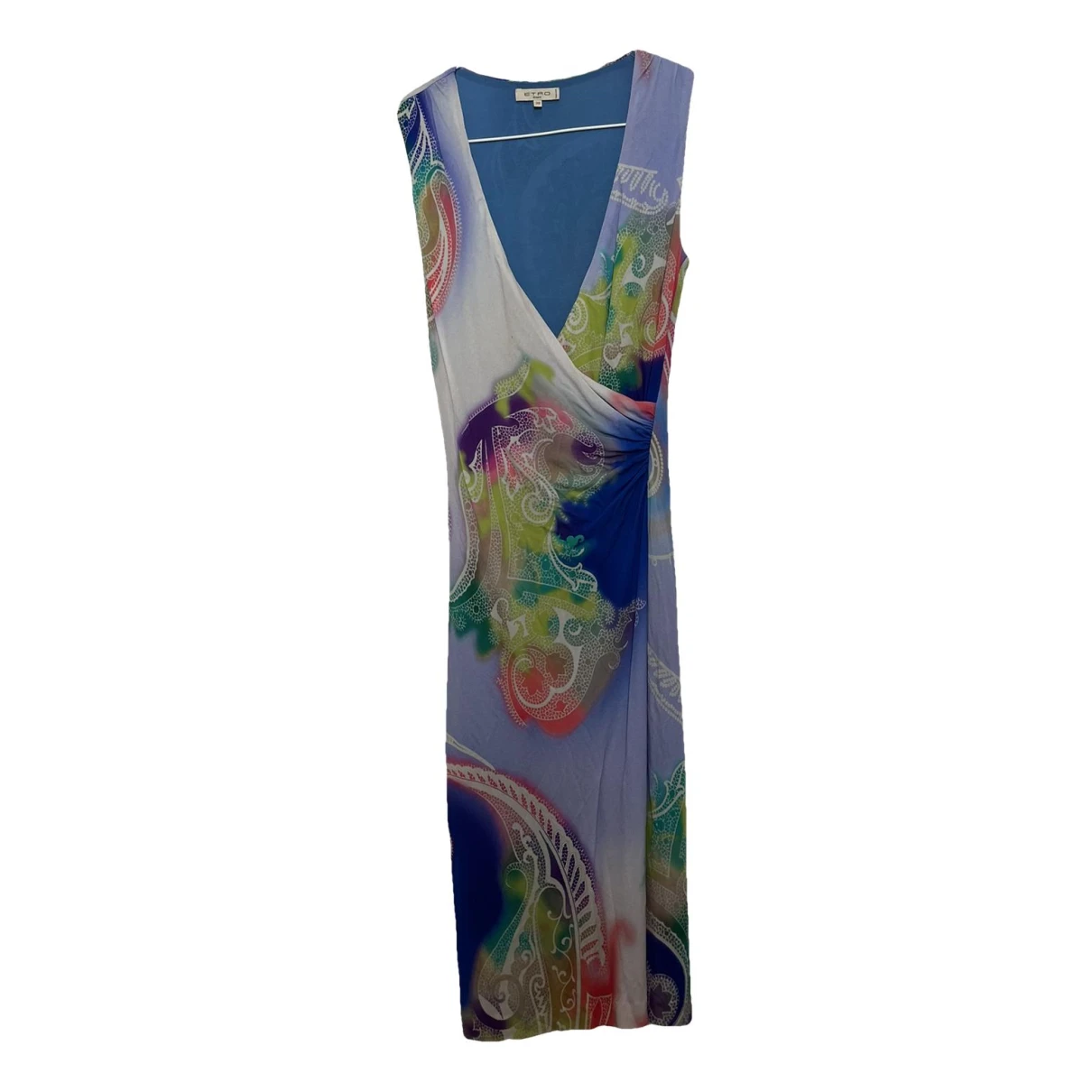 Pre-owned Etro Silk Mid-length Dress In Blue