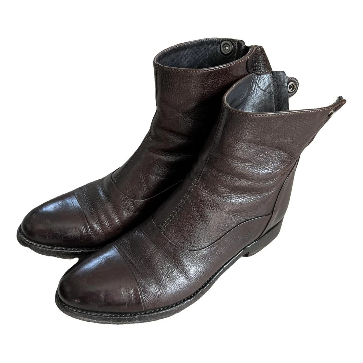 Pre-owned Alberto Fasciani Leather Boots In Brown