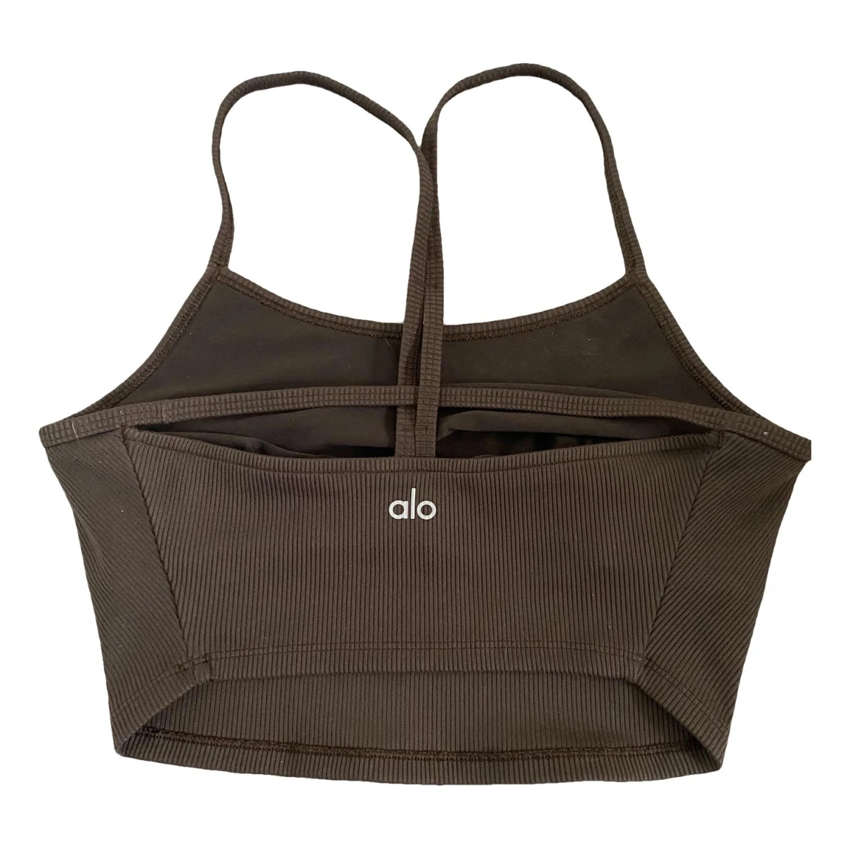 Pre-owned Alo Yoga Top In Brown