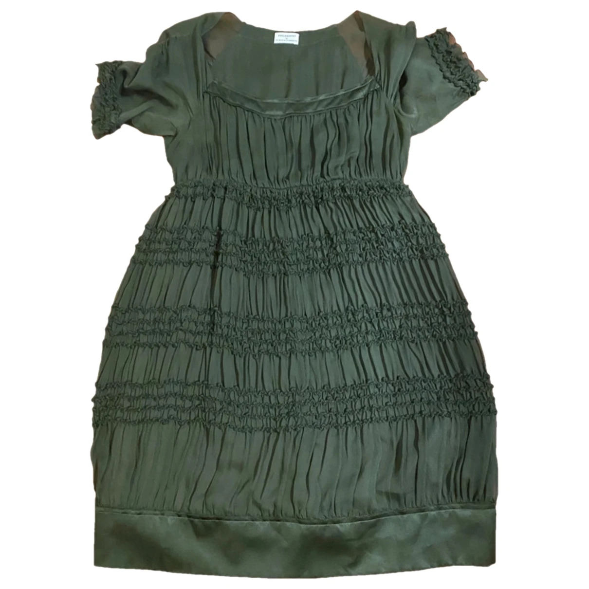 Pre-owned Alberta Ferretti Silk Mid-length Dress In Green