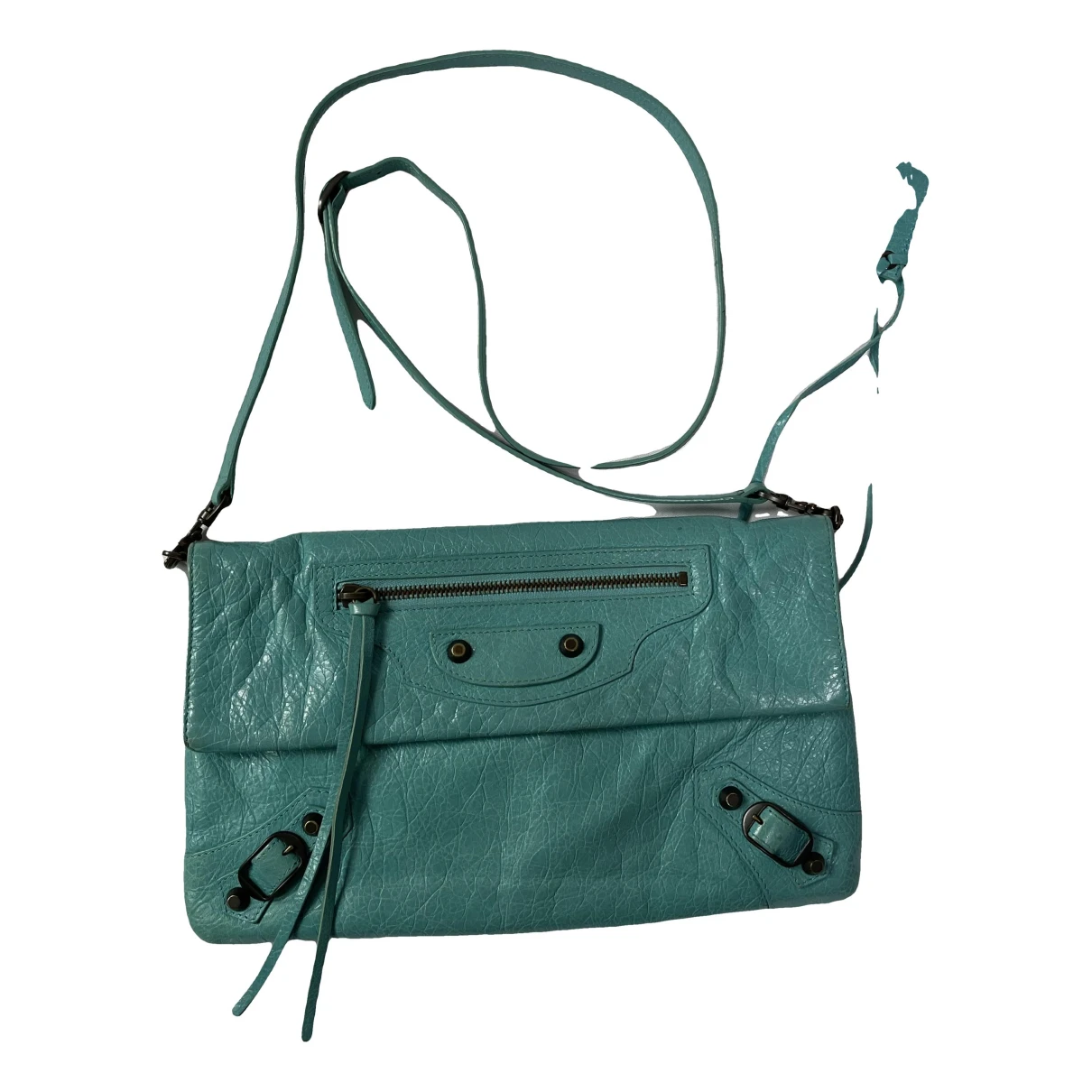 Pre-owned Balenciaga City Leather Crossbody Bag In Green