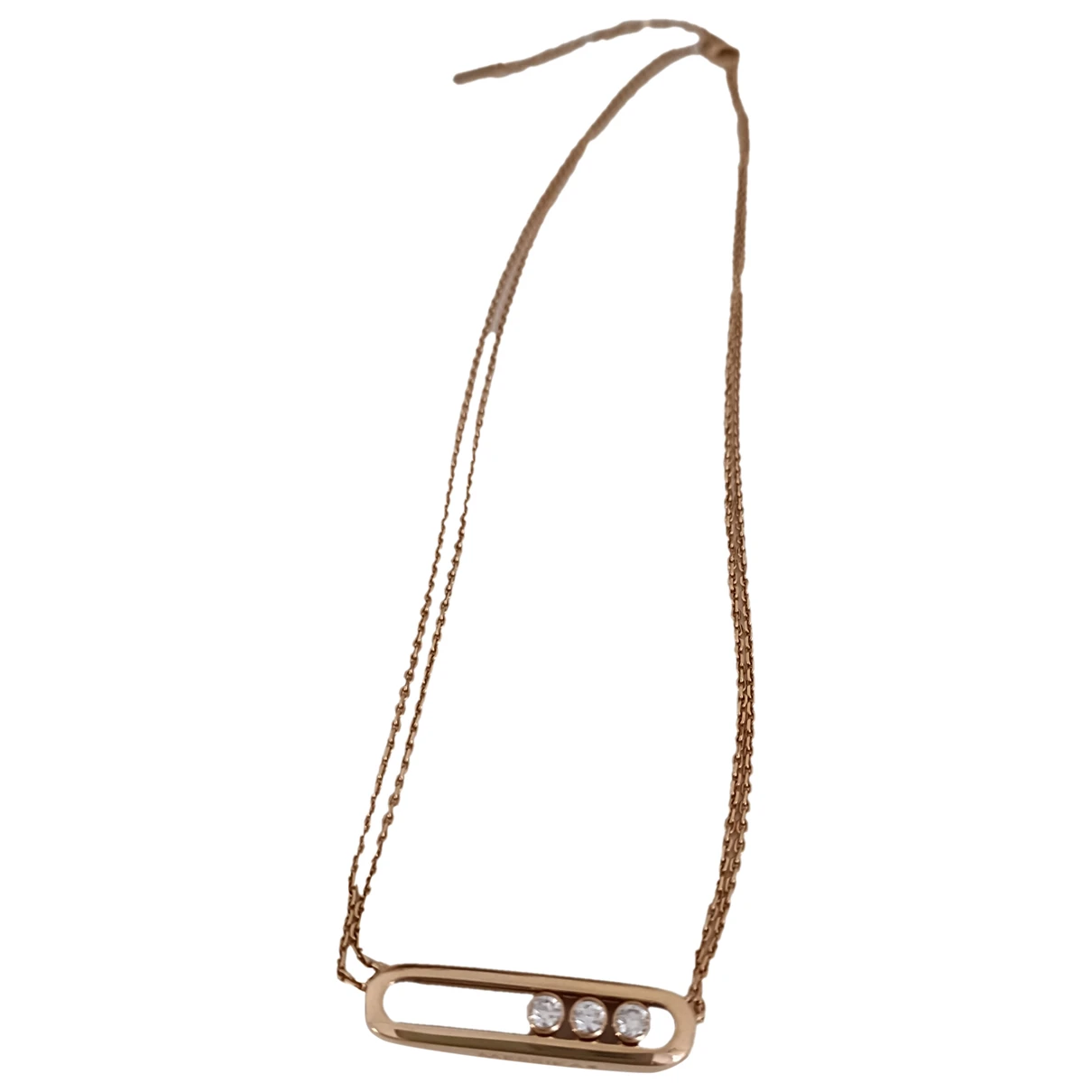 Pre-owned Messika Move Classique Pink Gold Necklace