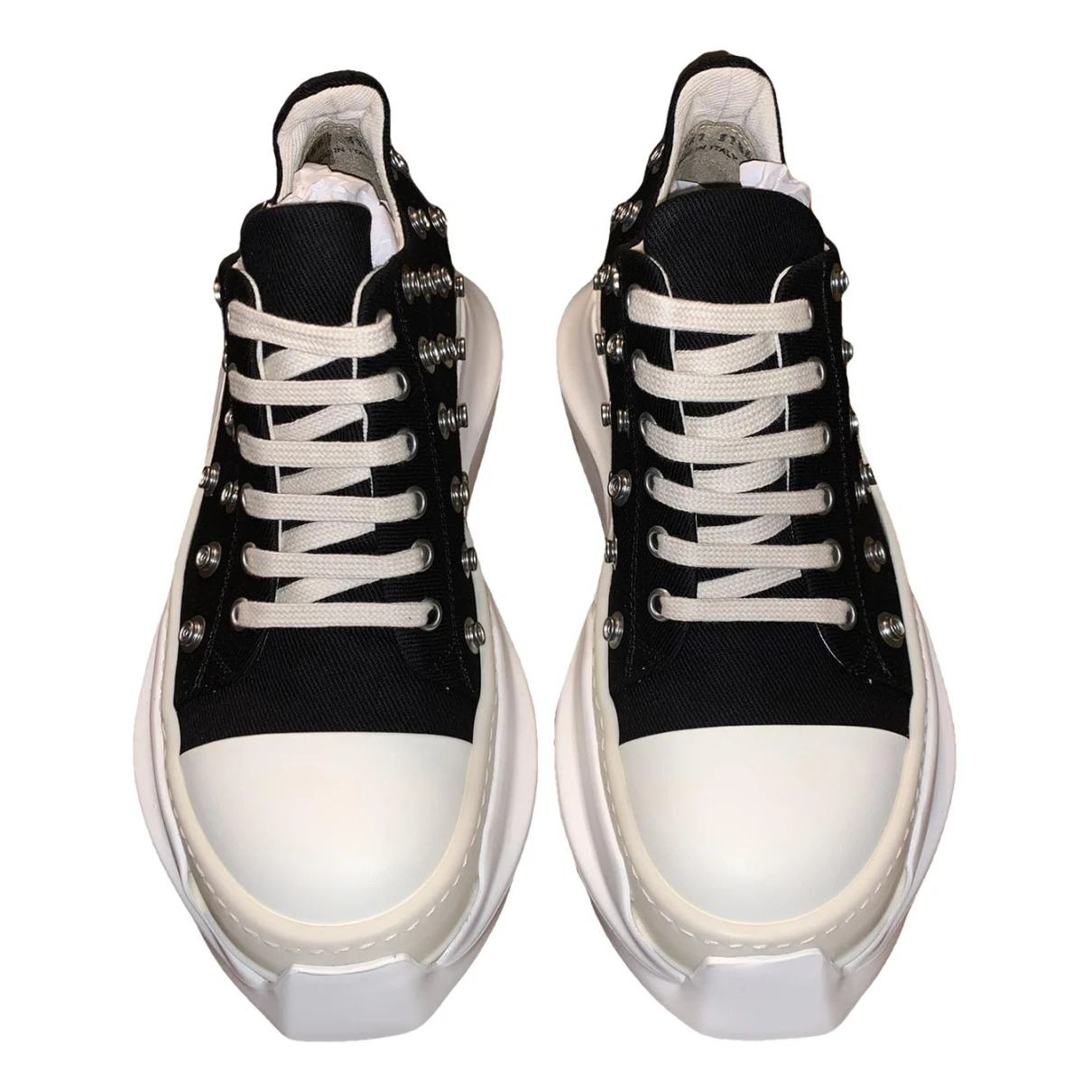 Pre-owned Rick Owens Drkshdw Cloth Low Trainers In Black