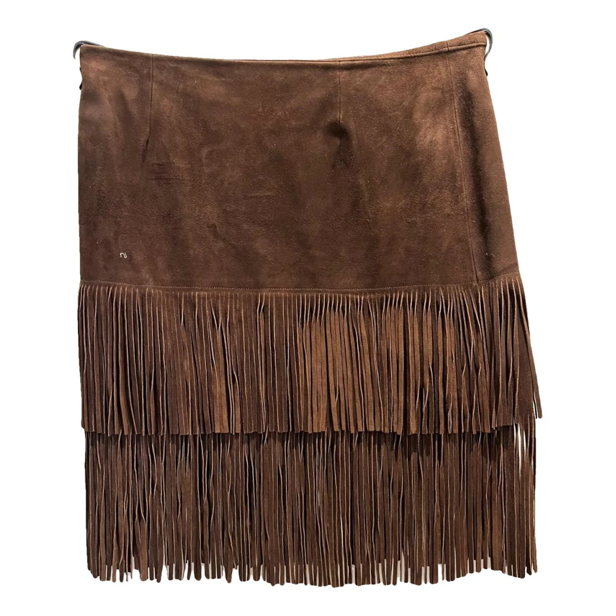Pre-owned Ralph Lauren Leather Mid-length Skirt In Brown