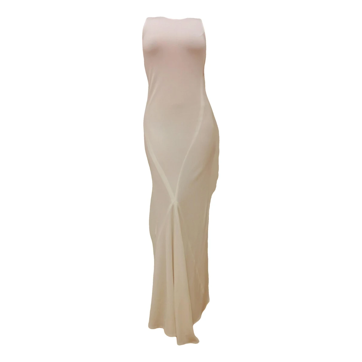 Pre-owned Ann Demeulemeester Maxi Dress In White