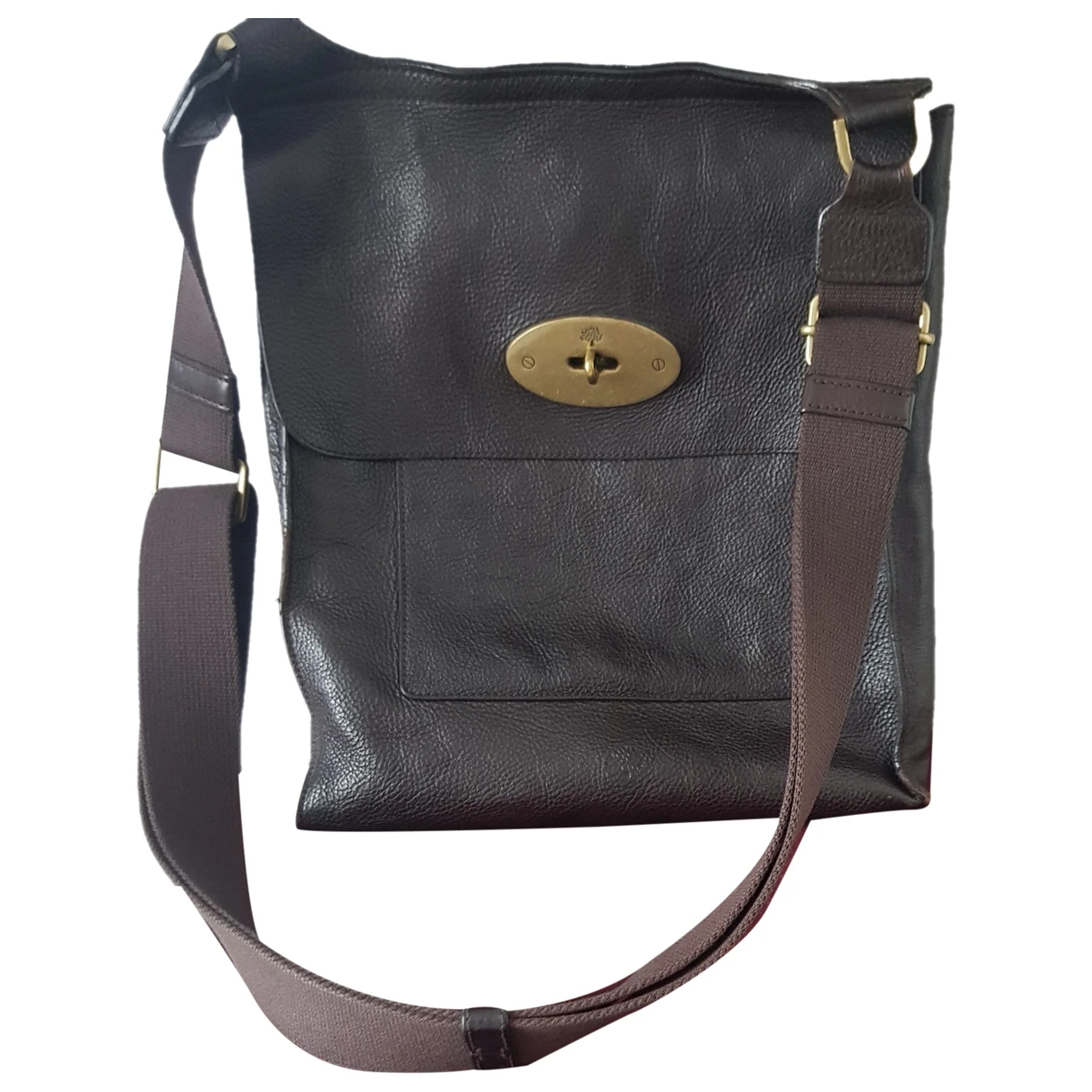 Pre-owned Mulberry Antony Leather Crossbody Bag In Brown
