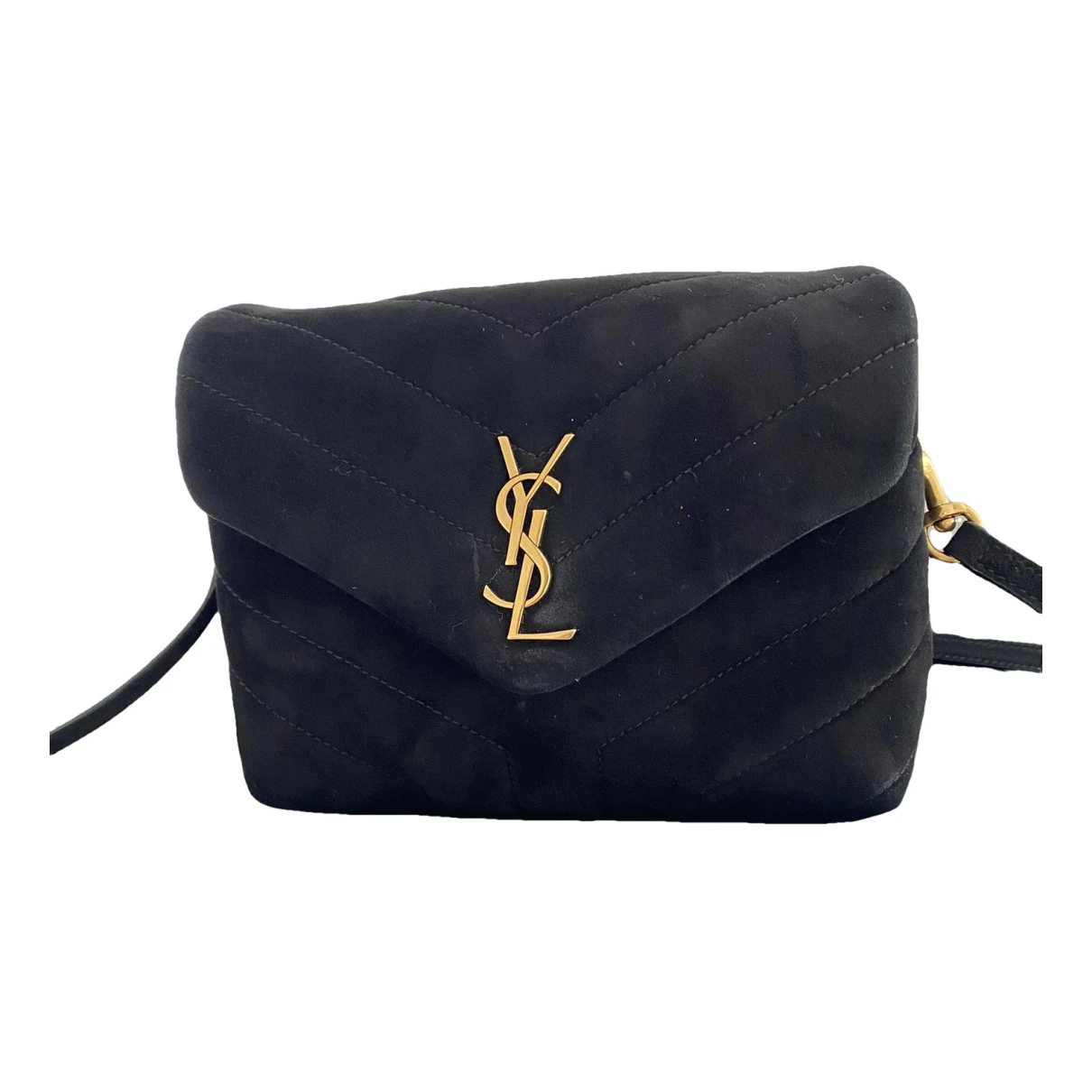 Pre-owned Saint Laurent Loulou Crossbody Bag In Black