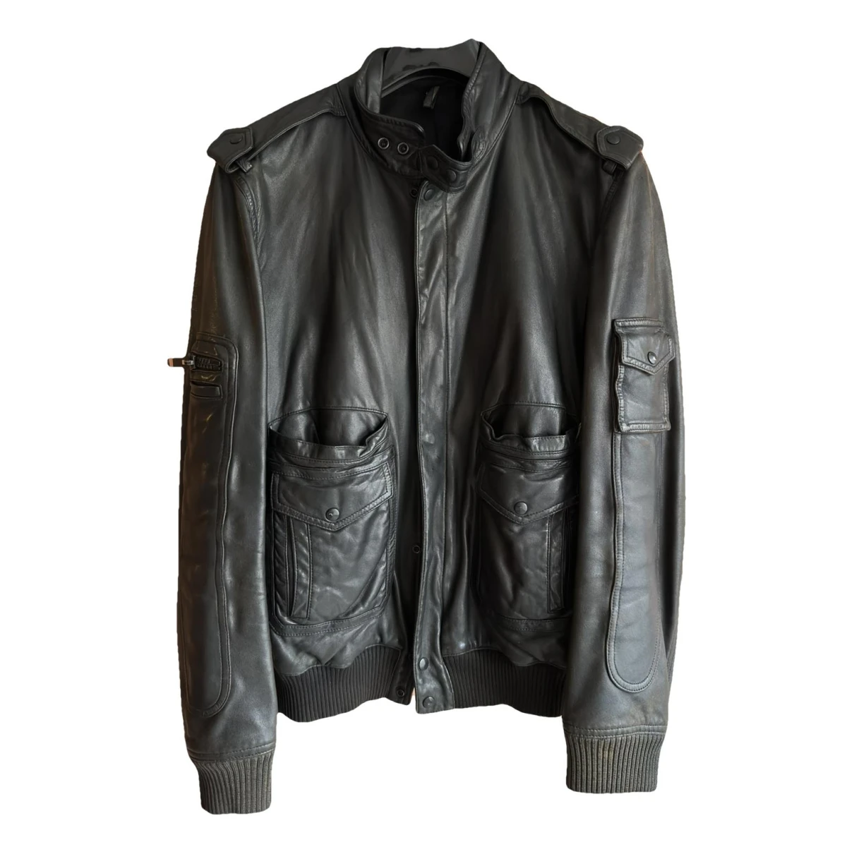 Pre-owned Dior Leather Jacket In Black
