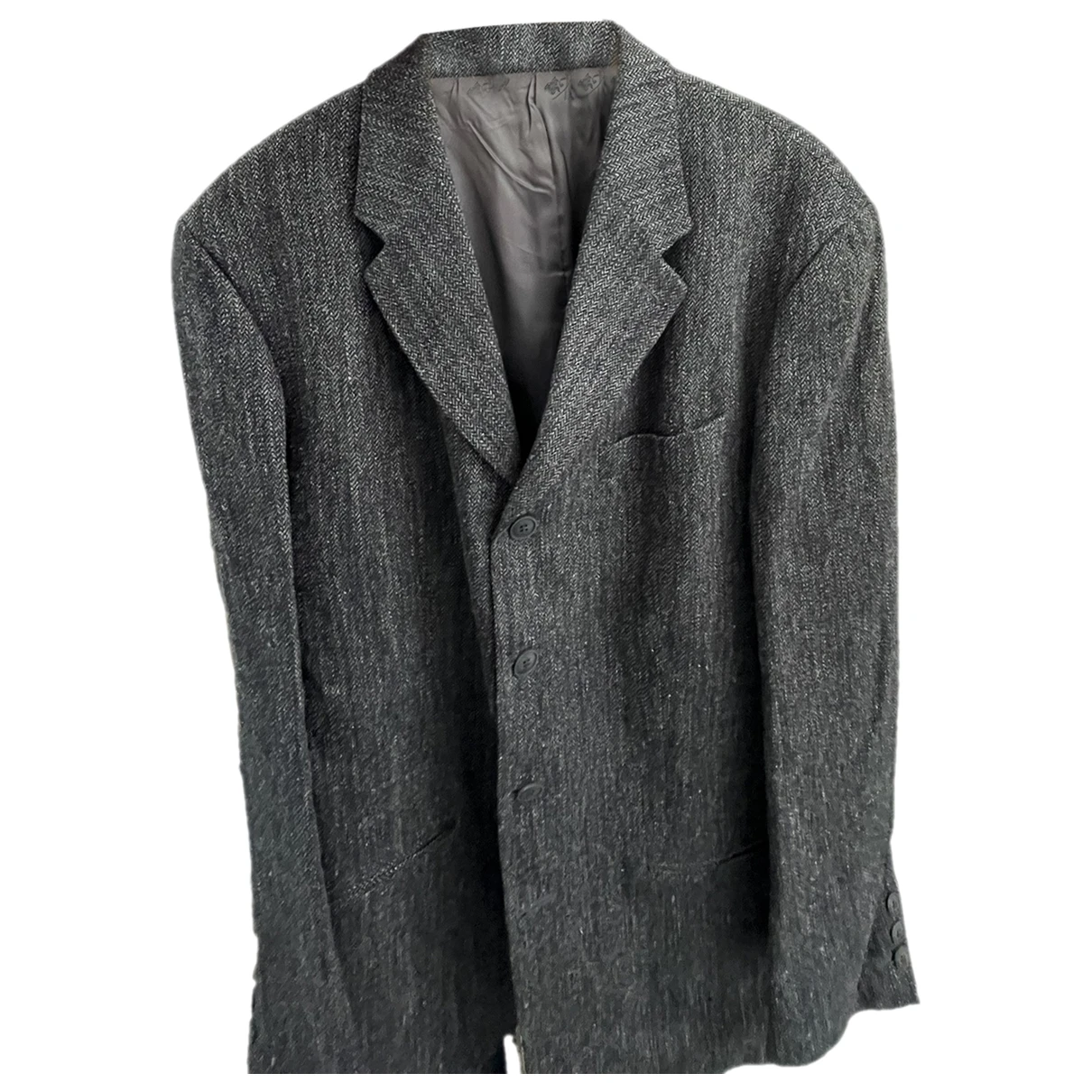 Pre-owned Kenzo Wool Vest In Anthracite