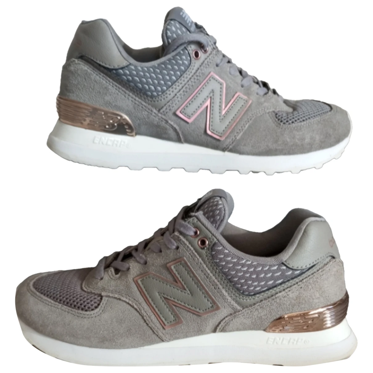 Pre-owned New Balance 574 Trainers In Grey