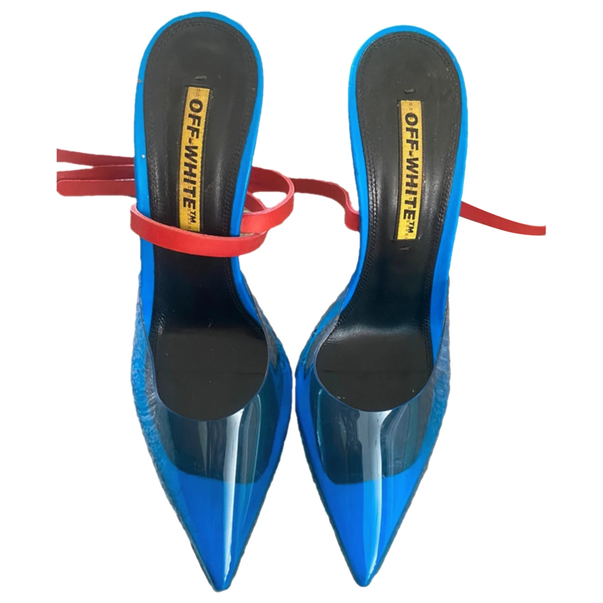 Pre-owned Off-white Heels In Blue