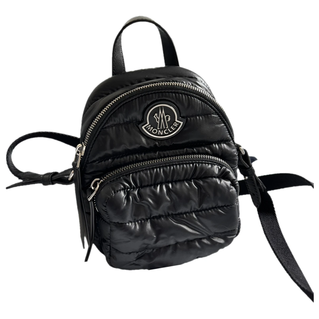 Pre-owned Moncler Cloth Crossbody Bag In Black