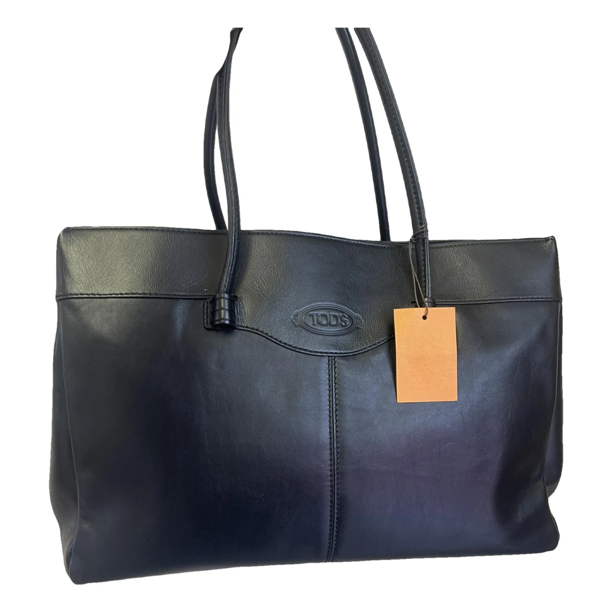 Pre-owned Tod's Leather Tote In Black