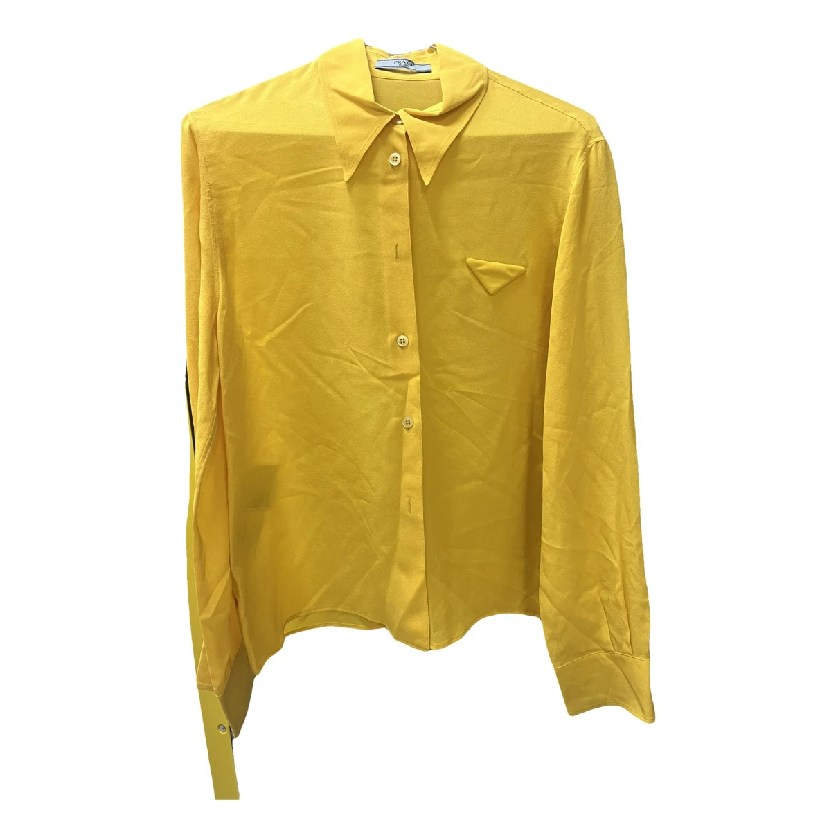 Pre-owned Prada Silk Shirt In Yellow