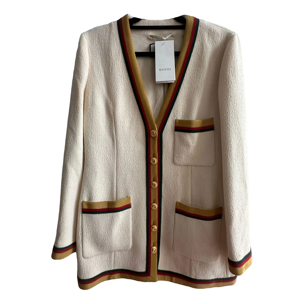Pre-owned Gucci Wool Suit Jacket In Beige