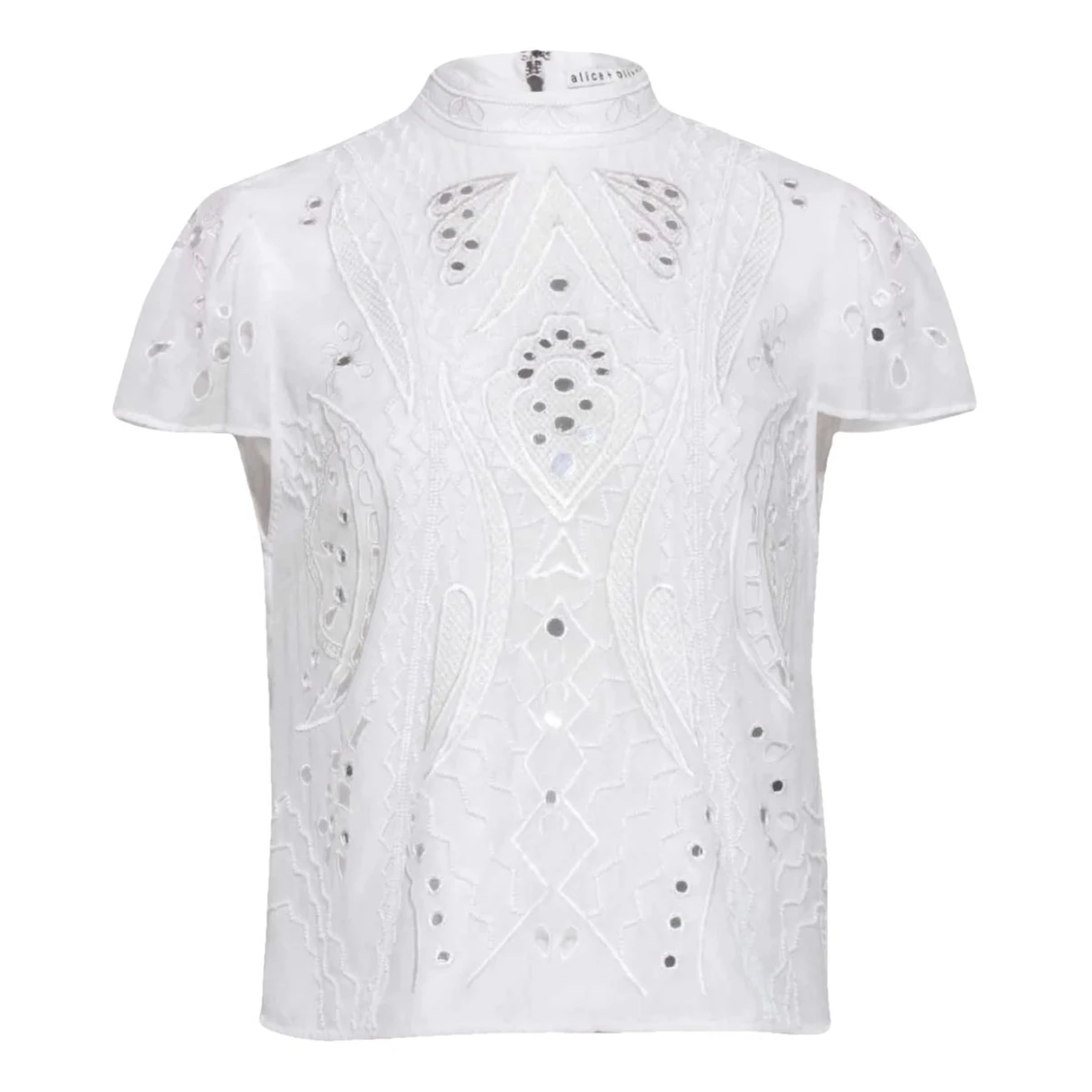 Pre-owned Alice And Olivia Blouse In White