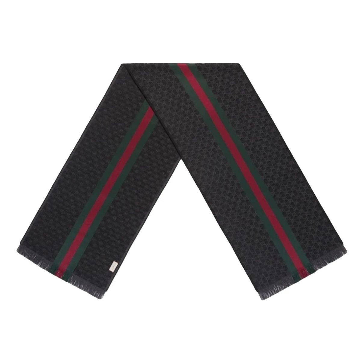 Pre-owned Gucci Wool Scarf & Pocket Square In Black