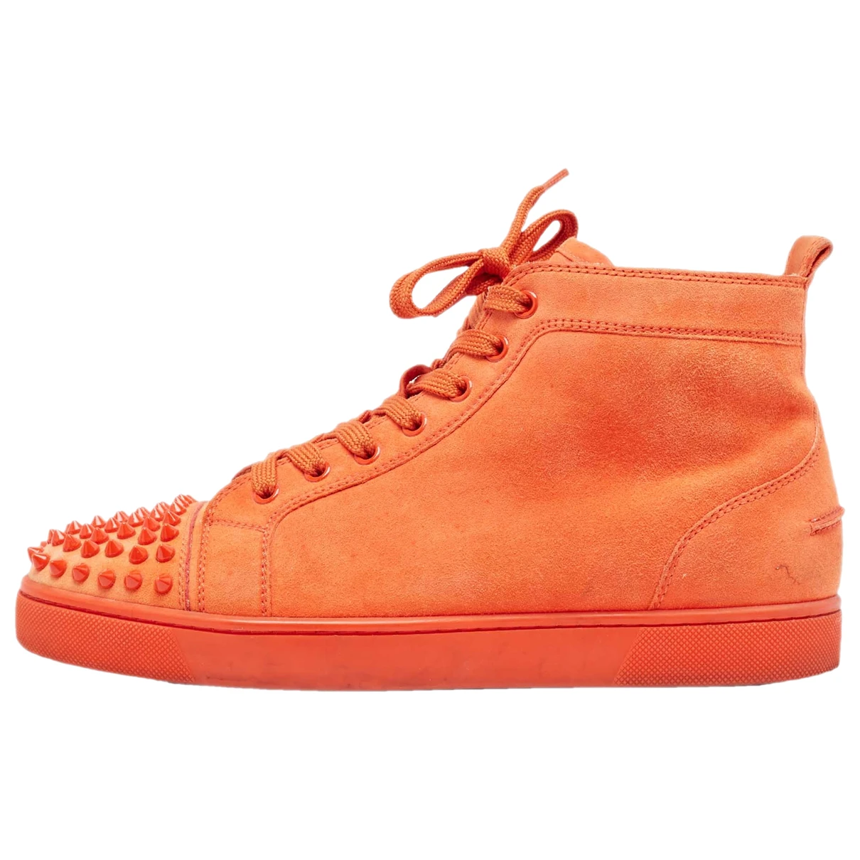 Pre-owned Christian Louboutin Trainers In Orange