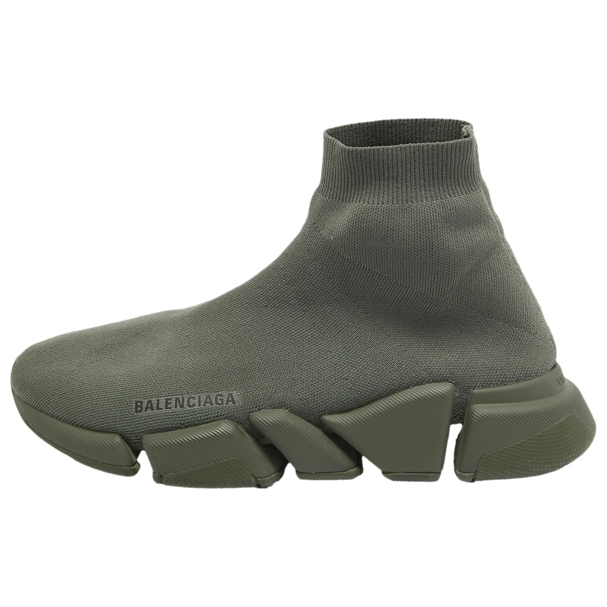 Pre-owned Balenciaga Cloth Trainers In Green