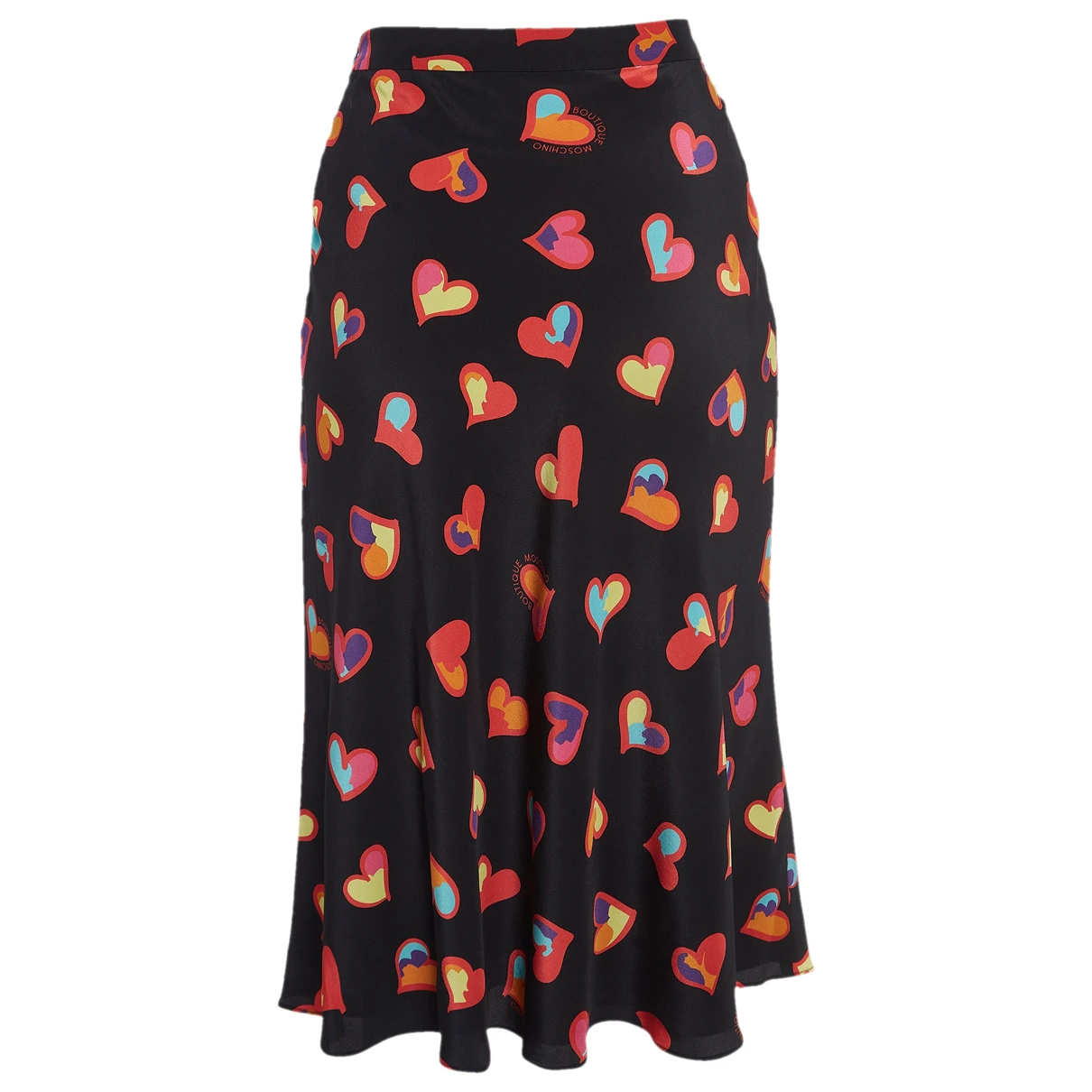 Pre-owned Moschino Silk Skirt In Black