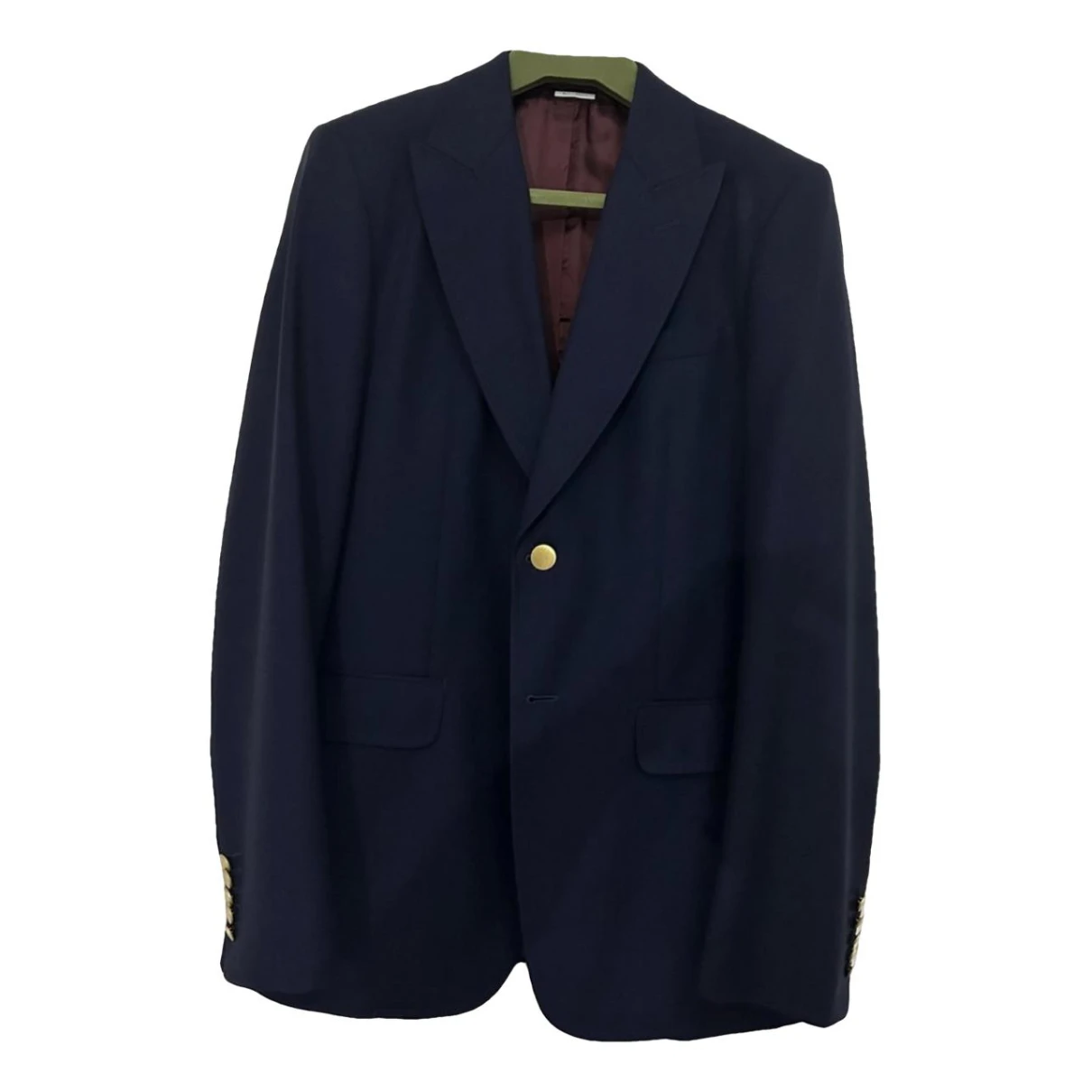 Pre-owned Gucci Wool Suit In Navy