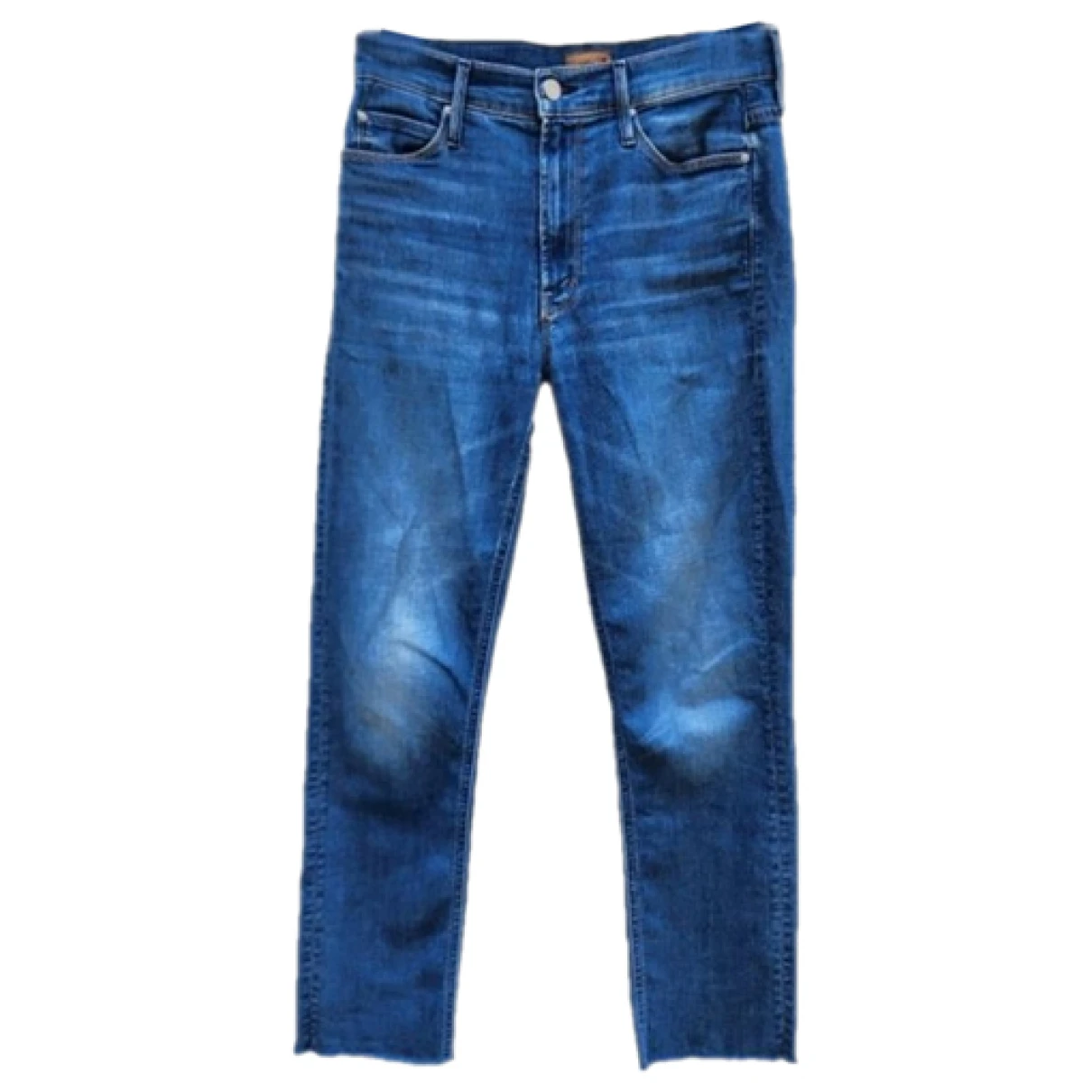 Pre-owned Mother Mstraight Jeans In Blue