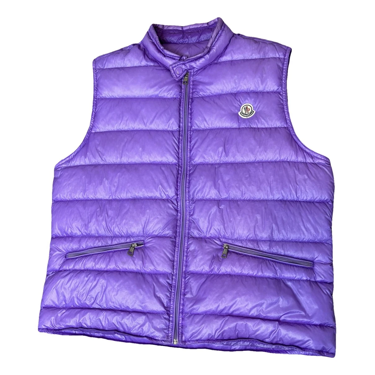 Pre-owned Moncler Sleeveless Vest In Purple